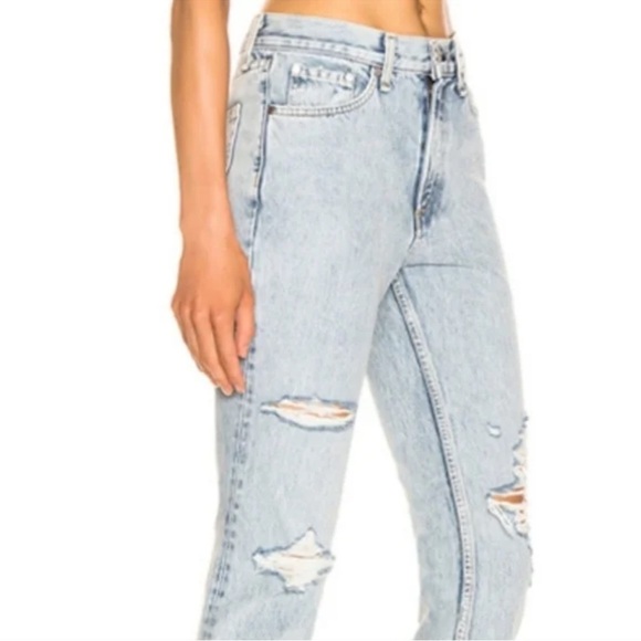 Rag & Bone MDson W Hole High Rise Ankle raw hem  size 27 New - Picture 2 of 6